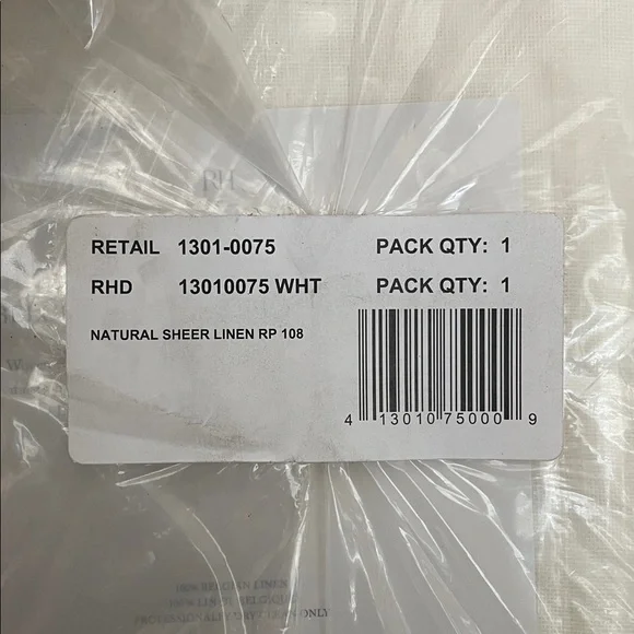 2 Restoration Hardware BELGIAN SHEER LINEN DRAPERY PANELS 50x108 Natural White - Picture 8 of 8